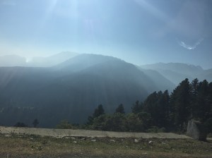 the mountains looked beautiful even in the nearly mid morning sun ray